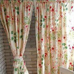 韩式田园布艺窗帘/桌布/抱枕定做 樱树的歌声 樱花加厚帆布2件起