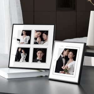 韩式婚纱照相框摆台带打印冲洗照片做成结婚照高级感定制组合宫格