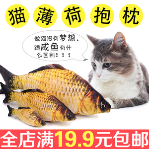 逗猫棒猫玩具仿真鱼自嗨猫薄荷假鱼磨牙小鱼宠物猫咪用品逗猫玩具