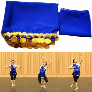 七级小星星中国舞蹈家协会考级道具印度舞披纱腰带节庆欢鼓红丝巾