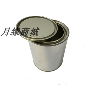 1L化工罐铁罐圆罐1升马口铁圆形胶水机油罐1kg涂料罐油漆罐定制