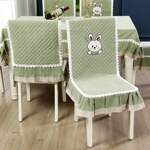 餐桌椅子套罩板凳木椅子套罩雪尼尔椅子坐套罩防滑椅子垫子坐垫套