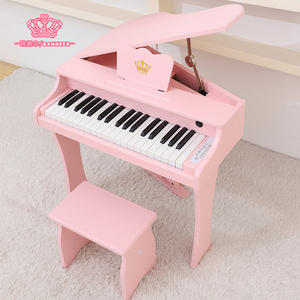班妮尔儿童小钢琴木质玩具益智公主女孩初学电子琴生日礼物可弹奏