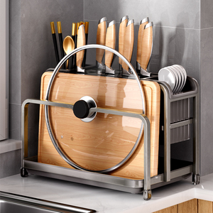 厨房刀架家用多功能台面置物架多层菜板刀具碗筷收纳架省空间神器