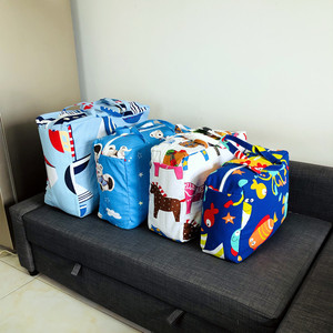 加厚棉布家用被子收纳袋整理袋儿童衣物卡通家居装行李棉被打包袋
