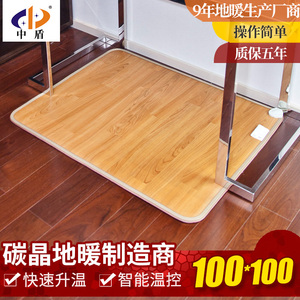 中盾 碳晶地暖垫 发热地毯 碳晶地板膜电热毯暖脚垫100*100