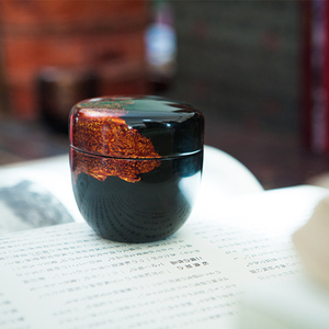 安泰桥 福州传统漆器 茶具 大漆 枣盒 小茶叶罐  茶盒 礼品