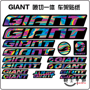 GIANT-24 自行车山地车架贴公路车架改色贴纸贴画logo贴花换色贴