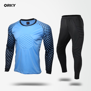 ORKY沃恺足球龙门服 守门员衣服 带保护垫套装门将服装套装可印号
