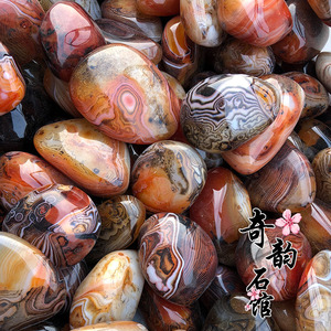 马达加斯加缠丝玛瑙原石奇石把件花纹线条纹裸石鱼缸石观赏石禅