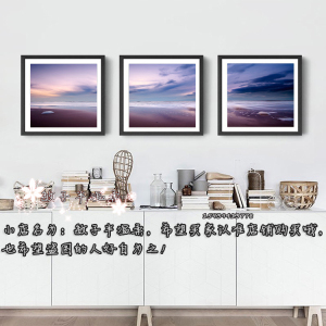 C《破晓》大海风景装饰画客厅书房办公室背景墙有框挂画有机玻璃