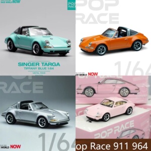 现货 POPRACE 1:64 保时捷 Singer Targa 911 964 合金车 模型