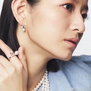 小音符耳钉 创意设计925纯银4-7mm天然圆形淡水珍珠耳饰金色配件