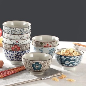 米饭碗家用单个日式釉下彩餐具陶瓷碗创意个性小面碗套碗小米饭碗