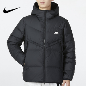 Nike耐克秋冬款羽绒服男加厚款外套黑户外运动服保暖防风夹克休闲