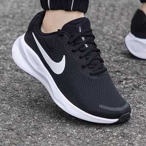 Nike耐克男鞋2024年夏季新款网面轻便透气运动休闲鞋黑白色跑步鞋