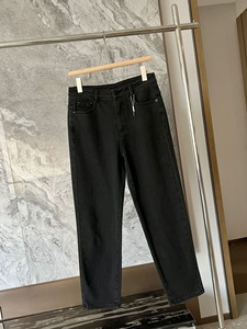 【冬季新品】素家Klee2023年冬季新品女士利落廓形起绒牛仔锥裤