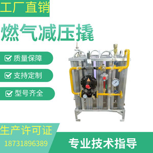 定制各种规格尺寸CNG减压撬调压箱计量柜压缩天然气LNG空温汽化器
