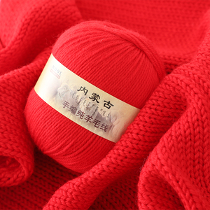 百分百纯羊毛线手工编织毛衣围巾马甲100%全毛中粗棒针儿童毛线团