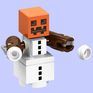 将牌B015雪傀儡我的世界人仔男孩拼装积木玩具人偶人物模型兼容乐