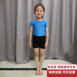 儿童体操舞蹈服短袖短裤日常训练功服形体训练服装五分裤分体舞衣
