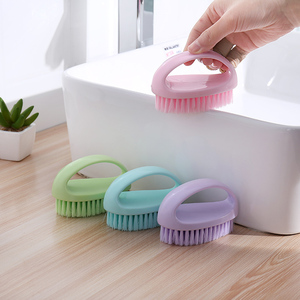 创意蛋形多功能软毛清洁刷浴缸刷环保塑料带手柄浴室清洁洗衣刷子