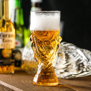 创意酒吧杯子 大力神杯啤酒杯 足球世界杯 玻璃果汁杯 手工扎啤杯