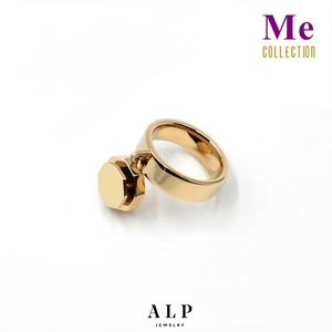 ALP JEWELRY巴黎瞬间欧美个性设计师时尚品牌金色感性吊坠戒指