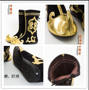 少数民族蒙古/藏族/制服军舞舞蹈表演/舞台演出鞋-高筒靴子男女款