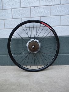 自行车加厚轮毂22寸24寸26寸铝合金刀圈单变速车圈山地车轮组通用