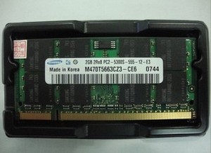Samsung/三星 2G DDR2 667 PC2-5300s 笔记本内存 兼容533 800