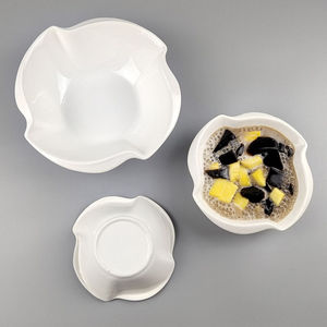 甜品碗糖水碗创意纯白色陶瓷餐具米饭碗汤盅粥碗沙拉碗冰淇淋碗