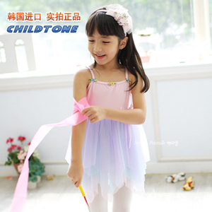 韩国进口儿童跳舞裙 女孩女童练功服装 少儿幼儿芭蕾民族舞蹈纱裙