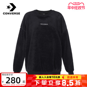 CONVERSE匡威针织套头衫女秋冬新款运动毛绒卫衣休闲长袖10023975