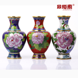 北京传统工艺景泰蓝花瓶摆件8寸10寸铜胎掐丝珐琅外事商务礼品