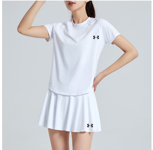 安德玛羽毛球服女夏季速干透气大码运动网球服套装冰丝舒适吸汗