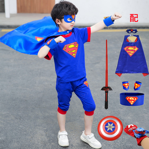 超人衣服儿童幼儿园童话人物套装男童卡通表演服装走秀六一演出服