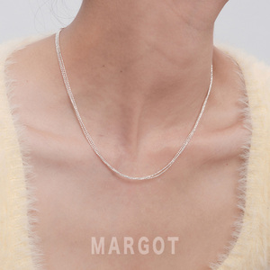 Margot手作耳环纯银项链女轻奢小众设计感锁骨链三层叠戴百搭饰品