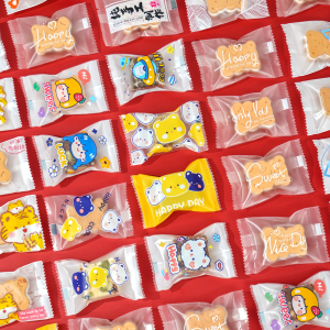 透明可爱雪花酥包装袋牛轧糖曲奇奶枣机封袋独立小包装烘培饼干袋