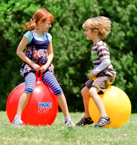 幼儿园手柄球加厚弹力充气玩具大号跳跳球儿童感统训练运动手提球