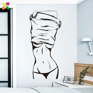 美女剪影贴画大学生寝室改造宿舍卧室房间墙面装饰布置海报墙贴纸