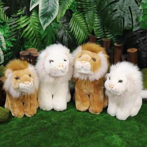 仿真狮子毛绒玩具公仔非洲狮子王玩偶野生动物小狮子吉祥物礼物男