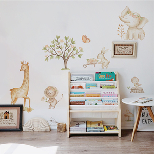 北欧ins动物宝宝房墙壁抽象贴纸创意个性美化儿童房幼儿园墙贴画