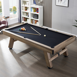 家用台球桌标准型美式黑八三合一多功能室内商用大理石自动桌球台