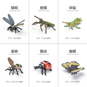 儿童仿真迷你昆虫动物玩具模型螳螂蝎子蜘蛛蜻蜓蚂蚱蜜蜂瓢虫蜈蚣