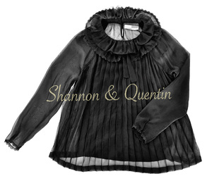 法式S-Q新品风琴褶皱系带透视2件套雪纺长袖娃娃衫森女上衣
