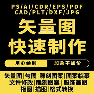 矢量图制作ai平面广告cdr修改ps图片改字包装修改ui图标NEW线稿图