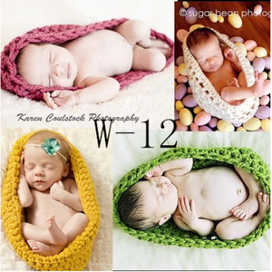 儿童摄影服装新生婴儿满月百天照片拍摄衣服毛线睡袋宝宝写真道具
