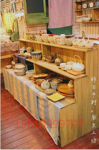 木质茶叶展示柜进口食品货架实木梯形展示柜实木瓷器货架古玩展架