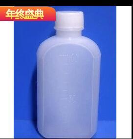 批100毫升（ml)塑料瓶 液体瓶 水剂扁瓶 带刻度 半透明制剂瓶加厚